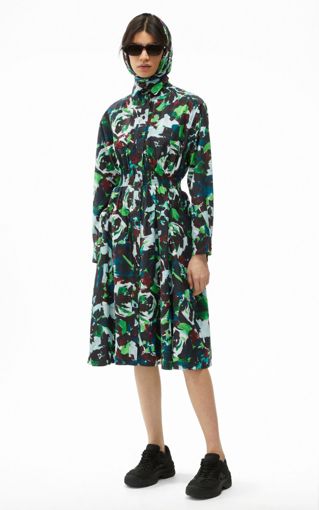 Robe Kenzo Archive Floral shirt Femme Vert | YPTK-25916